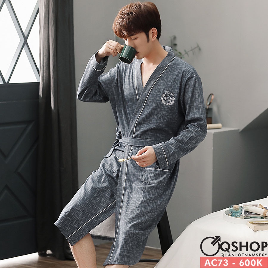 Áo choàng tắm nam thun cotton QSHOP AC71-AC72-AC73