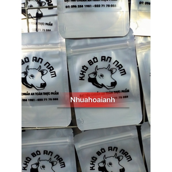 1 lạng túi zip trong, bạc