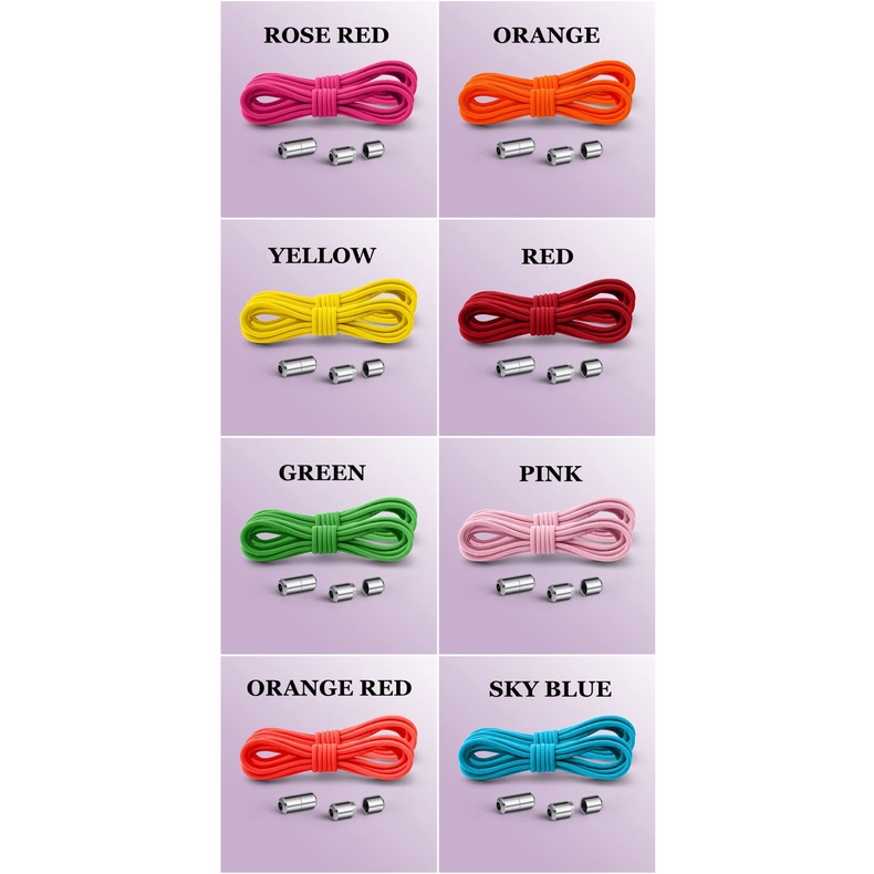 Dây Giày Co Giãn Không Cần Buộc Màu Trắng/Đen