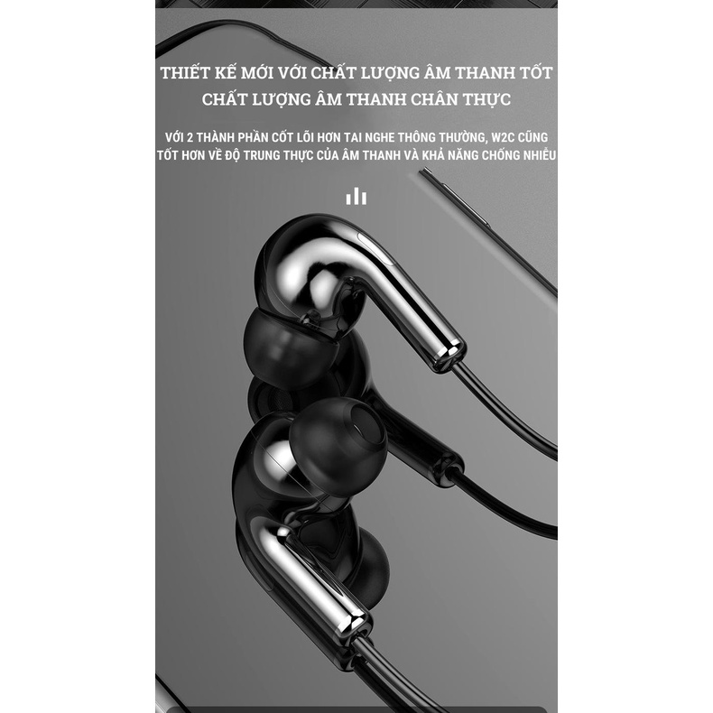 Tai nghe nhét tai có dây Q6 , có mic đàm thoại |âm thanh hay , sống động, giảm tiếng ồn,chống nhiễu cao cấp - Anphustore