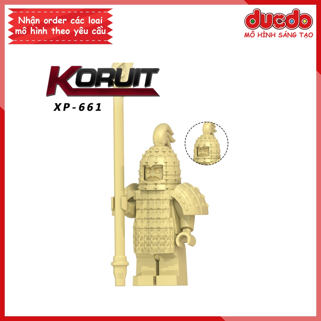 Minifigures lính Tần vương Tần Thủy Hoàng - Đồ chơi Lắp ghép Xếp hình Mini trung cổ Koruit KT1089