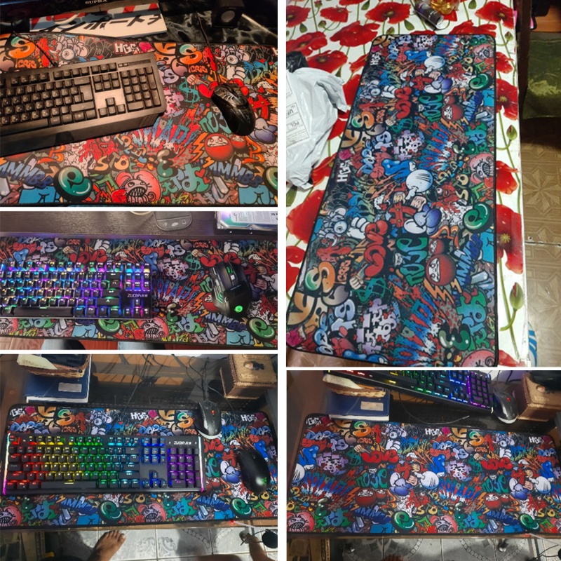 Tấm Lót Chuột Và Bàn Phím Máy Tính In Chữ Mause Ped Surface