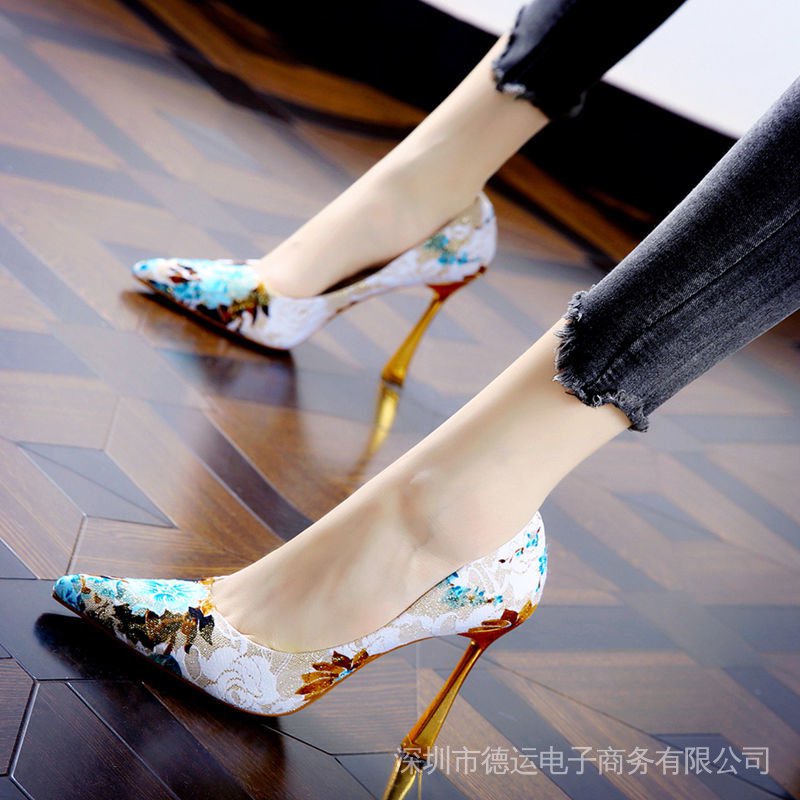Giày Cao Gót 22Cm Chống Thấm Nước In Họa Tiết Thời Trang Cho Nữ 2023