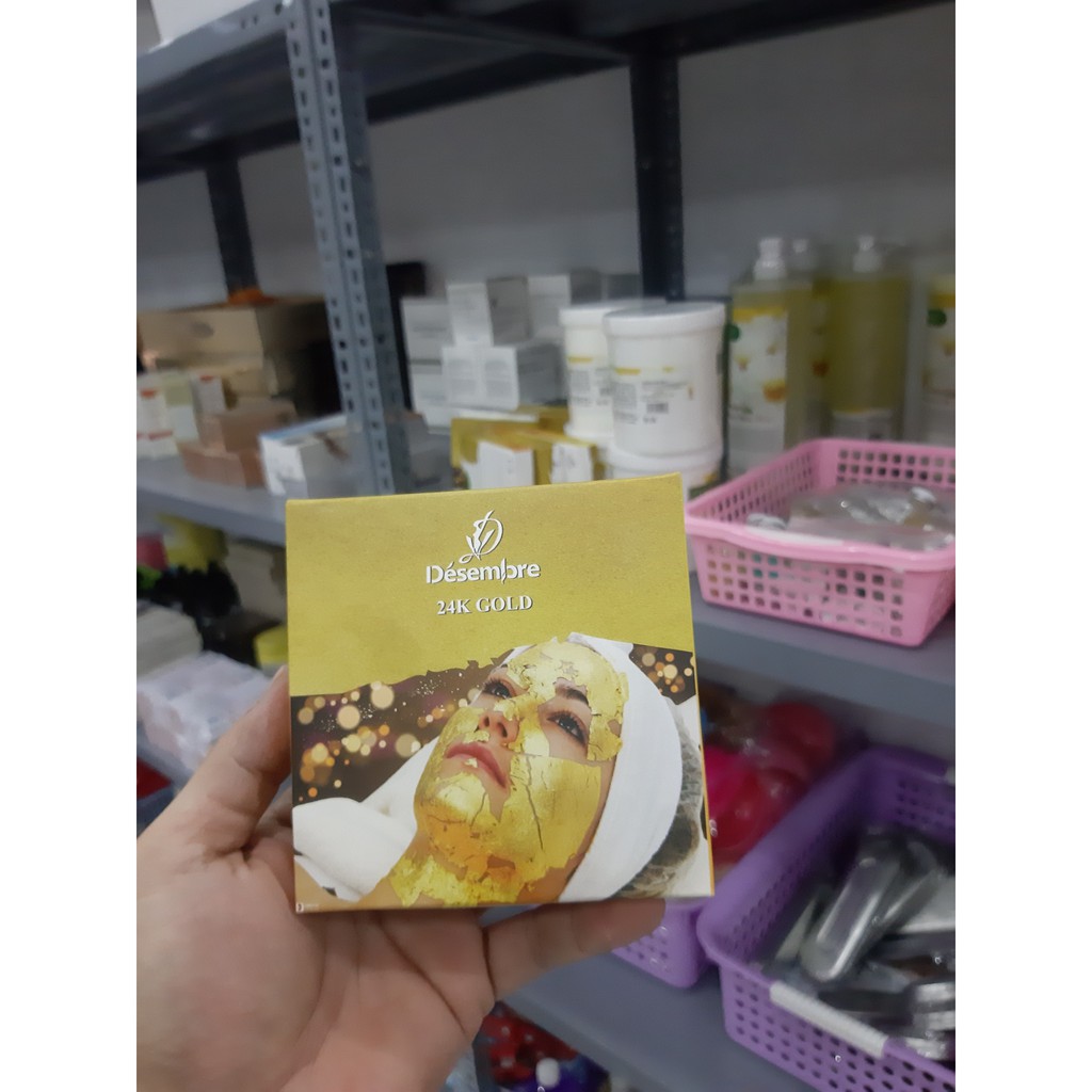 Mặt nạ dát vàng nguyên chất hộp 100 miếng