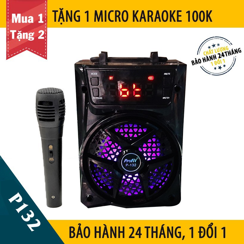 [TẶNG 1 MIC KARAOKE CÓ VANG 100K] Loa Karaoke Bluetooth Mini P132/133 - Cho Cuộc Sống Luôn Vui Vẻ