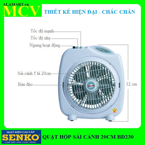 QUẠT HỘP SENKO BD230