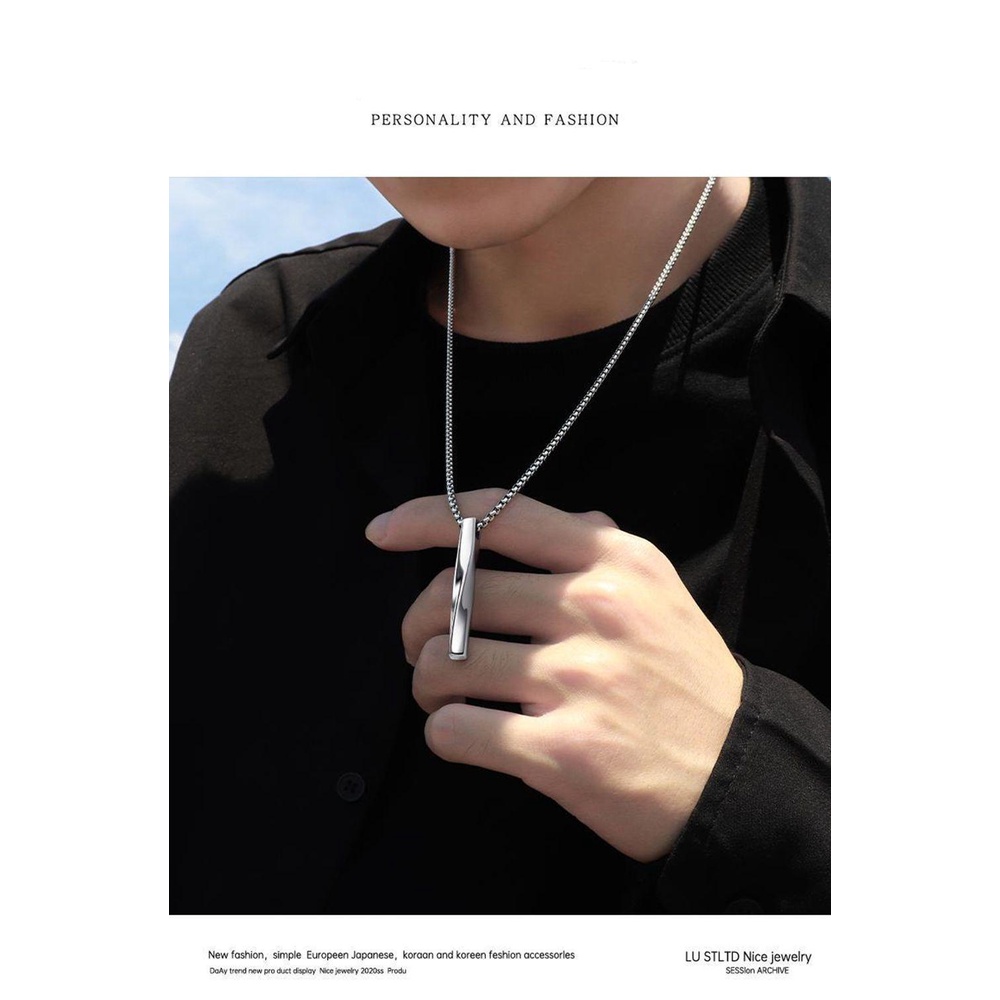 Vòng cổ Bằng Thép Không Gỉ Thiết Kế Đơn Giản Thời Trang Cho Nam