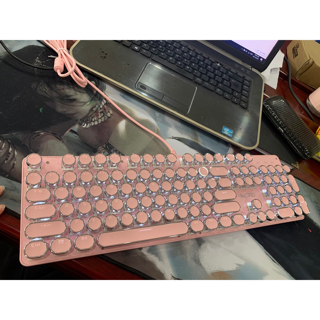 Bàn phím cơ hồng ZK4 blue swich [VIDEO] | BigBuy360 - bigbuy360.vn