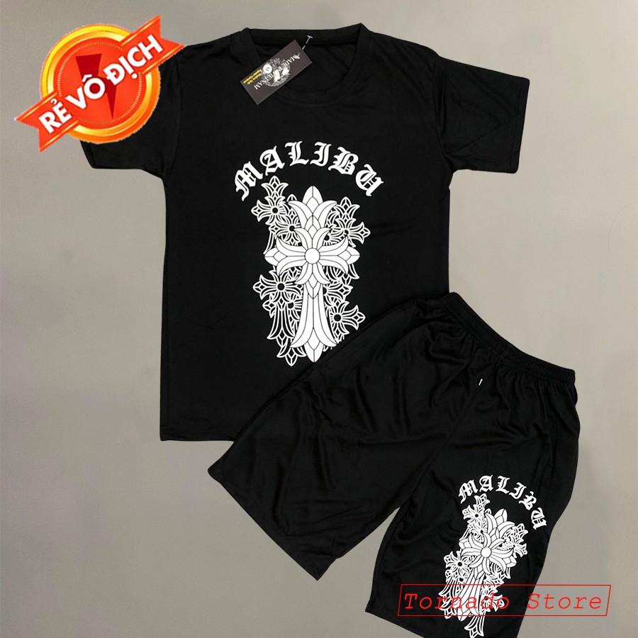 Đồ Bộ Nam, bộ quần áo thun hè xuất khẩu - Mã Thánh Giá Đen