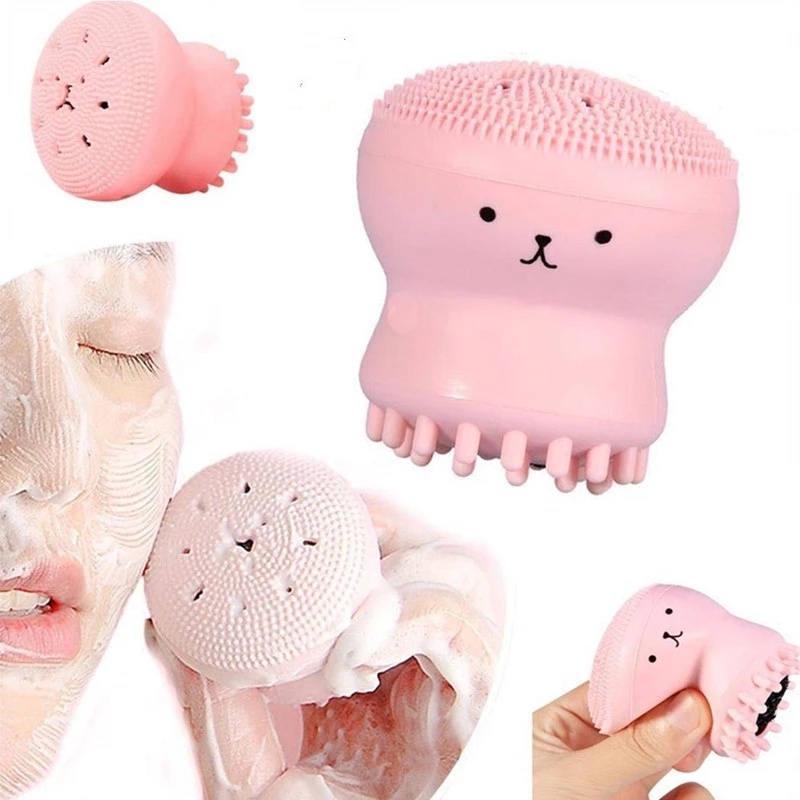 1 Cọ Rửa Mặt Silicone Hình Bạch Tuộc / Sứa / Sứa