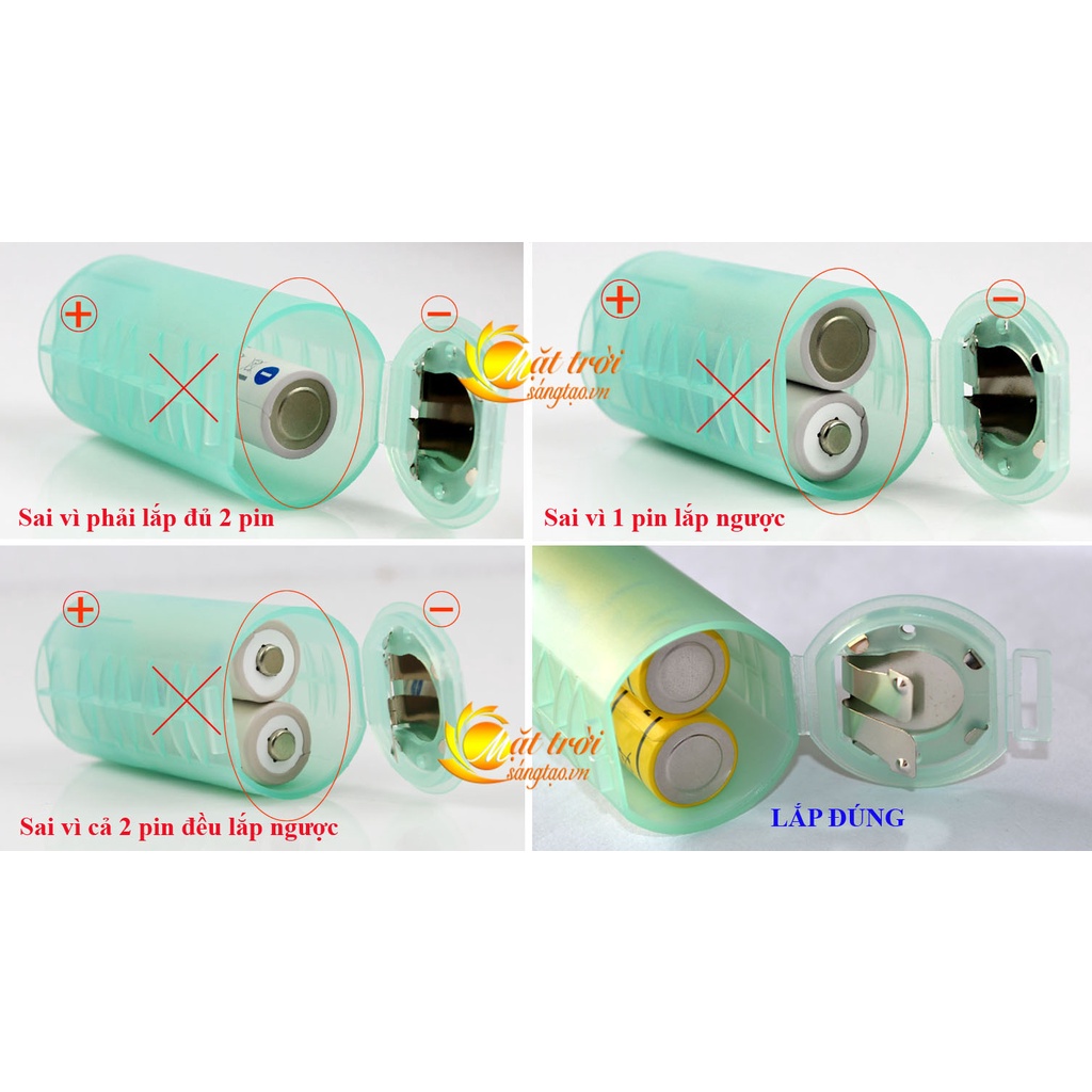 Bộ 2 adapter chuyển đổi 2 pin tiểu AA thành pin đại D