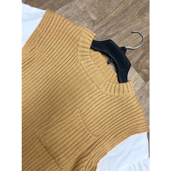 ÁO VẢI COTTON TAY PHỒNG PHỐI LEN TĂM