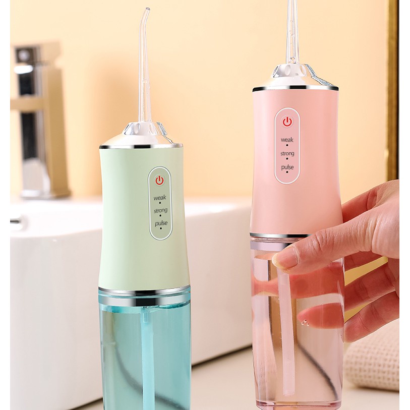 Tăm Nước Nha Khoa Oral Irrigator - Tăm Nước Cầm Tay Vệ Sinh Răng Miệng Tiện Lợi, Tiêu Chuẩn Châu Âu - Bảo Hành 12 Tháng