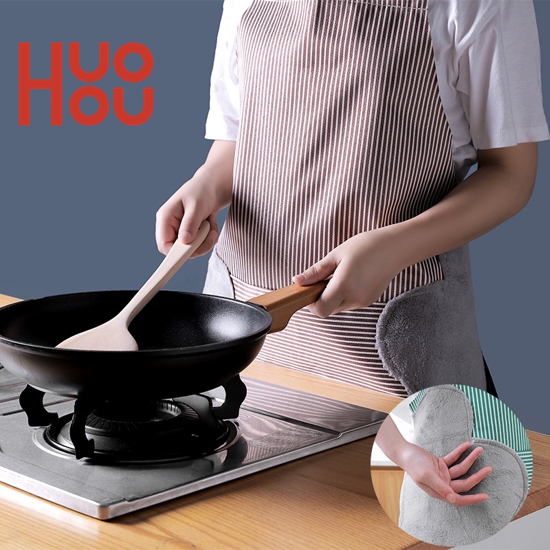 Tạp Dề Huohou2528 Chống Nước Chống Dầu Thiết Kế Dễ Thương Cho Nam Nữ