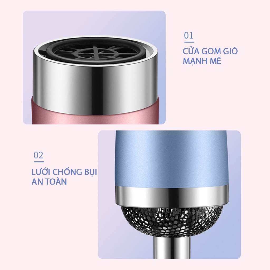 MÁY SẤY TÓC hai chiều tạo kiểu tặng kèm BỘ PHỤ KIỆN 3 chi tiết tạo kiểu tóc