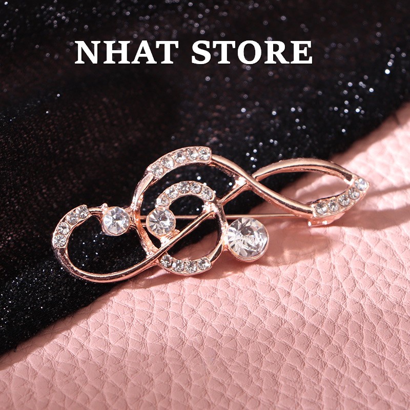 Cài áo Hàn Quốc hình nốt nhạc, ghim cài áo nam nữ Nhatstore