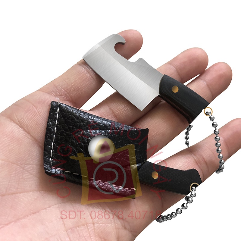 Dao bếp mini nhiều mẫu, màu titan, đồ khui bia