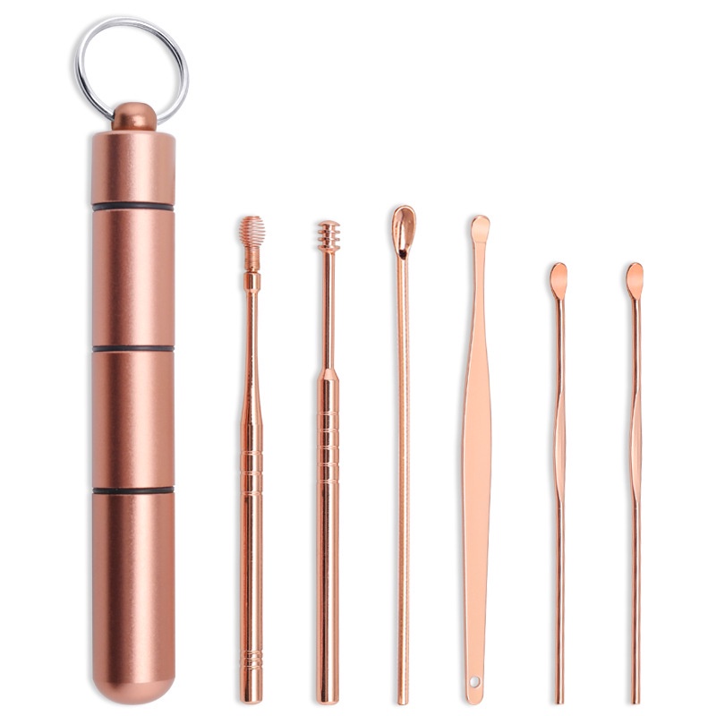Set 6 dụng cụ lấy ráy tai bằng thép không gỉ tiện dụng