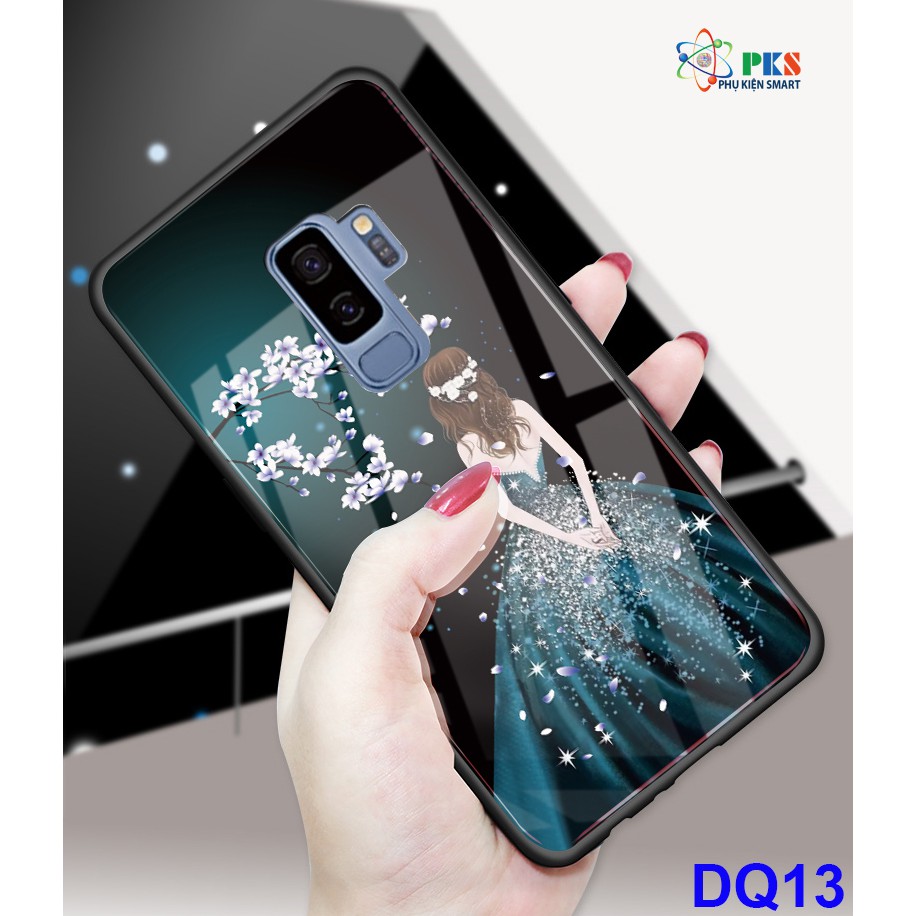 Ốp lưng Samsung Galaxy S9 plus in 3D hình dạ quang mặt kính cường lực sáng bóng