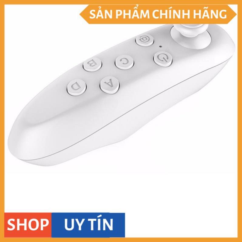 Kính thực tế ảo VR Box phiên bản 2 (Trắng) và tay cầm chơi game tặng 1 giá đỡ điện thoại hình con heo