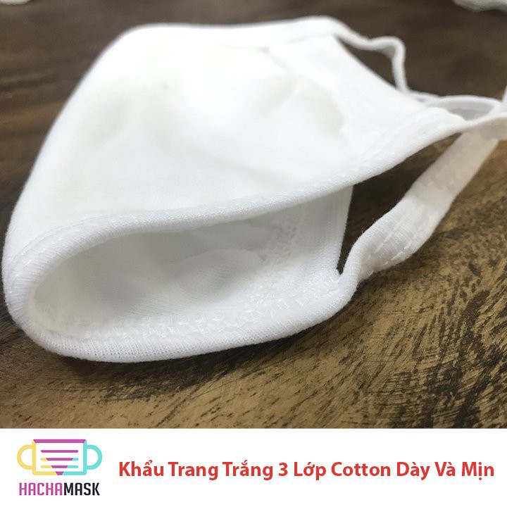 Bộ 2 Cái Khẩu Trang Vải Màu Trắng