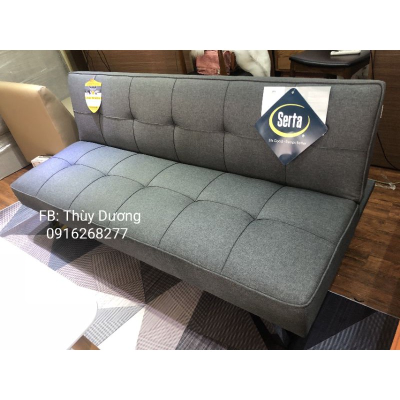 Sofa Bed Cao Cấp Hàng Đạt Chuẩn Xuất Khẩu - Sofa Giường Vải Bố Màu Xám Chân Kim Loại