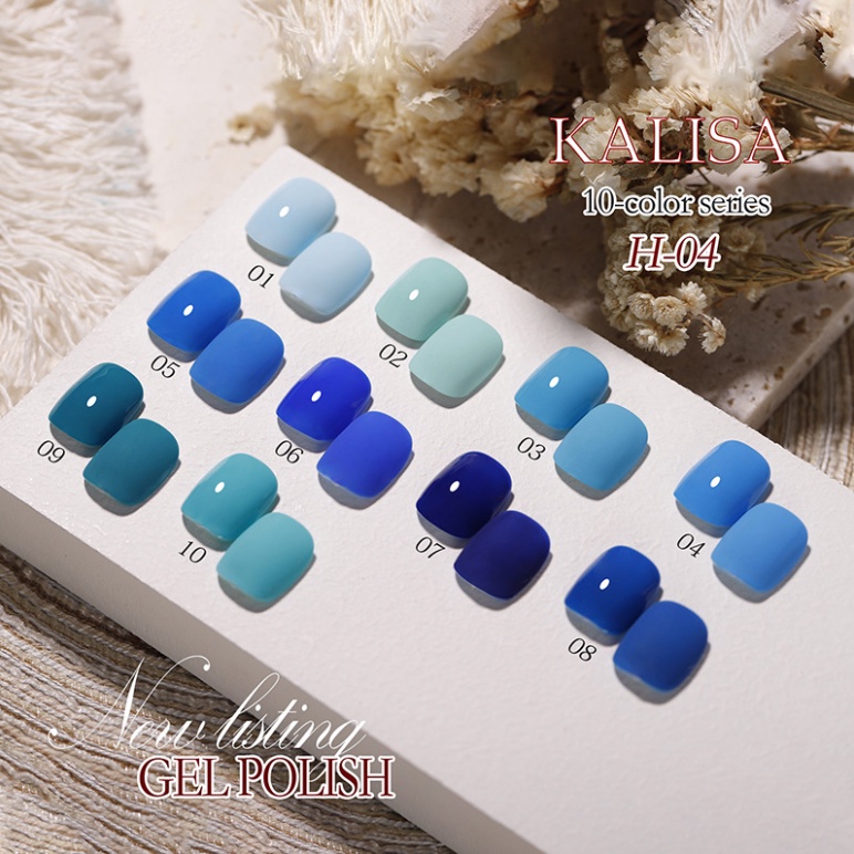 Sơn móng tay, Angels UV gel polish, Chuỗi Klein màu H4 xanh lam, Xanh tím than HOT