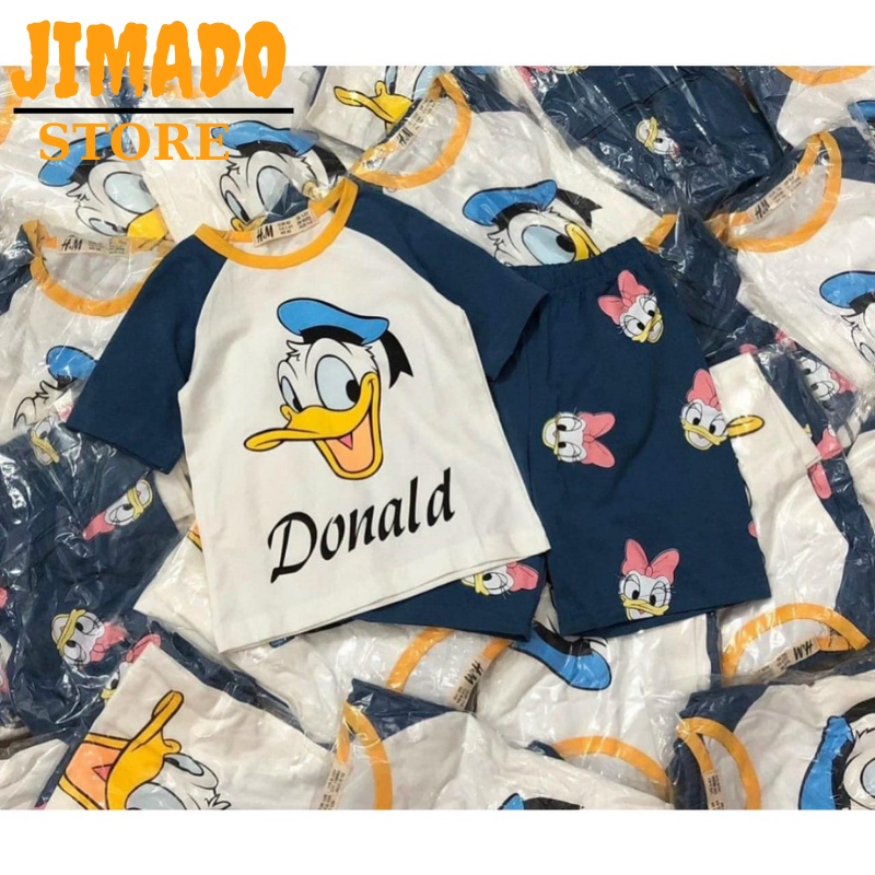 Đồ bộ bé trai bé gái Bộ đồ vịt Donal chất cotton 4 chiều JIMADO E2.060.100