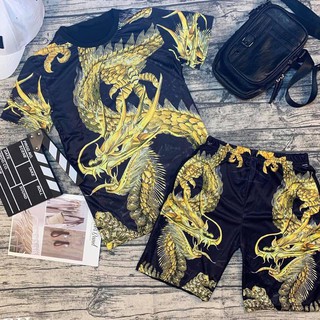 [Mã FASHIONT4MA2 giảm 10K đơn 50K] XẢ HÀNG Bộ Đồ Nam - Bộ Thun Nam Thời Trang Hè In Hình Rồng - ShopMens - BN140