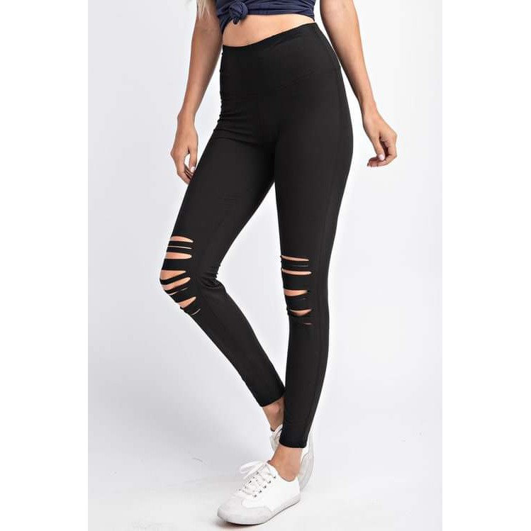 Quần legging RM rách gối vải mềm big size - Mã #6073PL