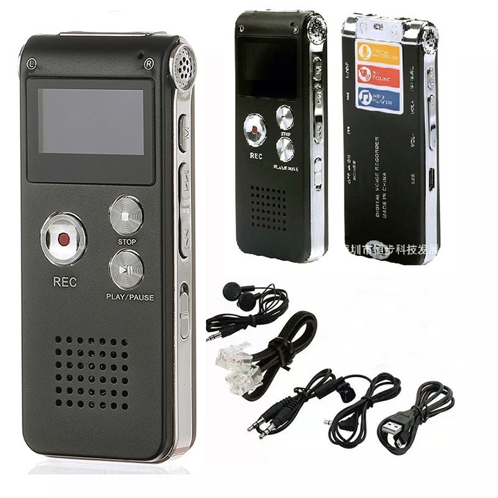 Máy ghi âm mini 8G nhỏ gọn tiện lợi dành cho tín đồ youtube,học sinh.nhà báo.nghe nhạc,hội họp.