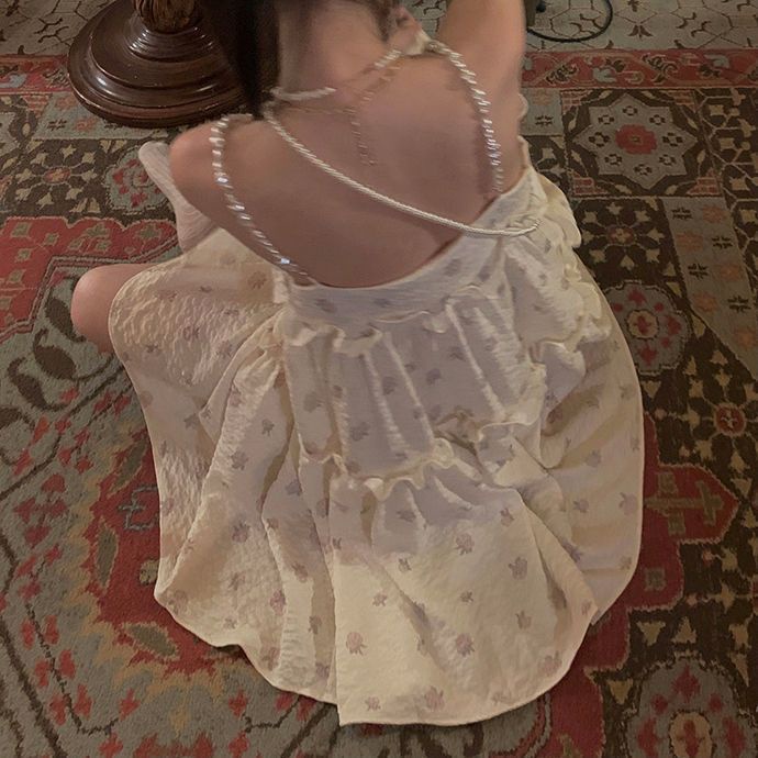 Đầm Nữ In Hoa Phong Cách Nhật Bản Xinh Xắn