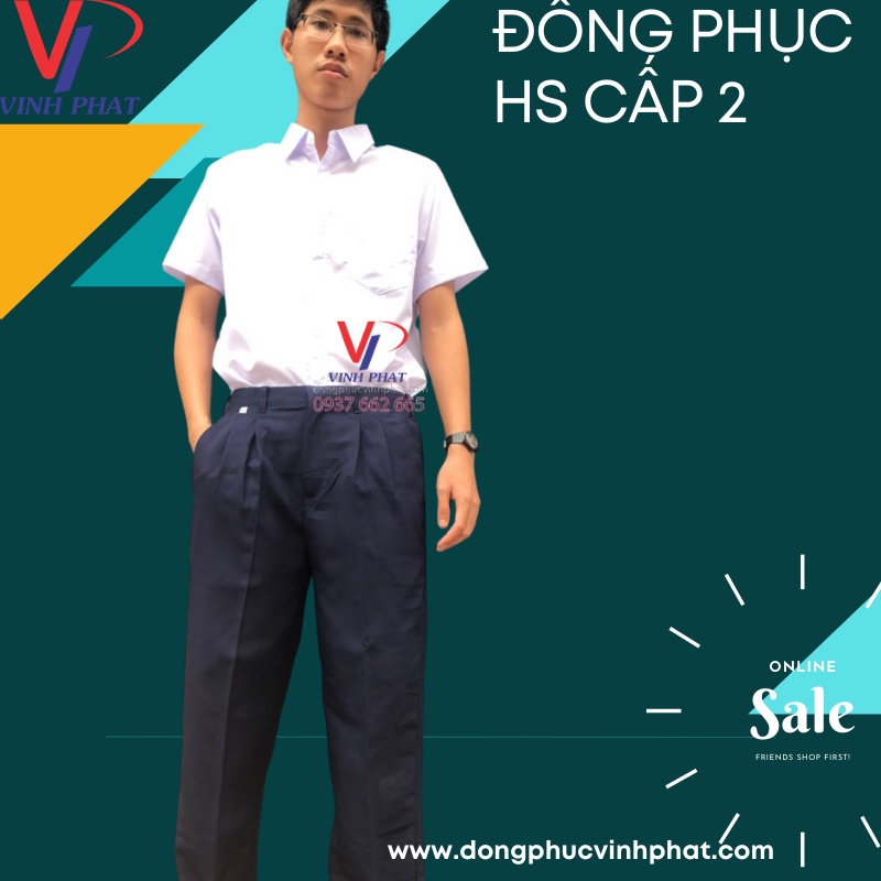 Quần Tây Học Sinh Lưng Thun Béo Phì, Hàng Tốt Cấp 1,2,3 - Đồng Phục VĨNH PHÁT