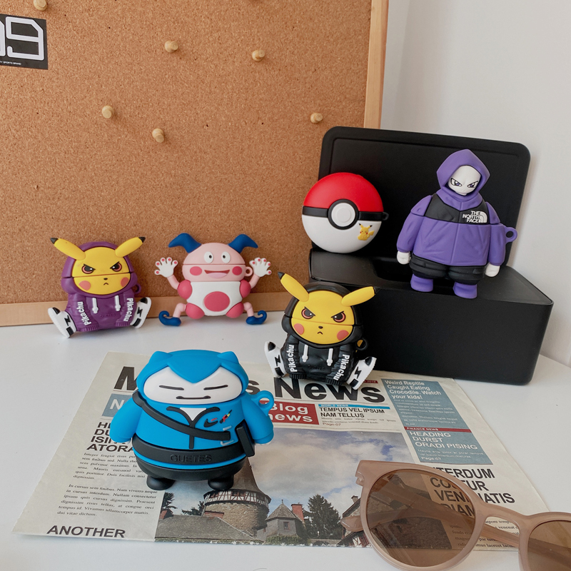 🔥In Stocks Pokémon AirPods Pro Case Earphone Protective Case Pikachu Mew-two Apple Wireless Bluetooth Headphone Case Pokeball Snorlax Soft AirPod Cover Mr.Mime Earbuds Shockproof Casing