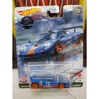 Xe mô hình đồ chơi bánh cao su Hotwheels 1:64 PREMIUM - CAR CULTURE - McLaren F1 GTR