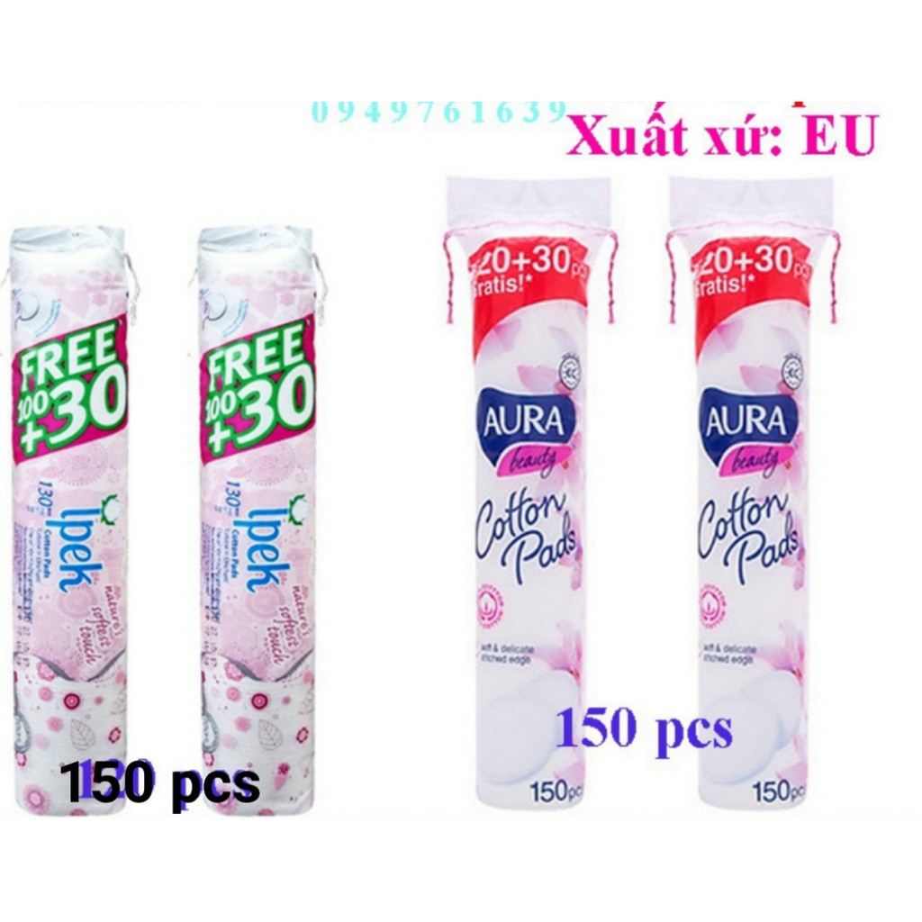 Bông Tẩy Trang Ipek Thổ Nhĩ Kỳ 150 (120 + 30) miếng.