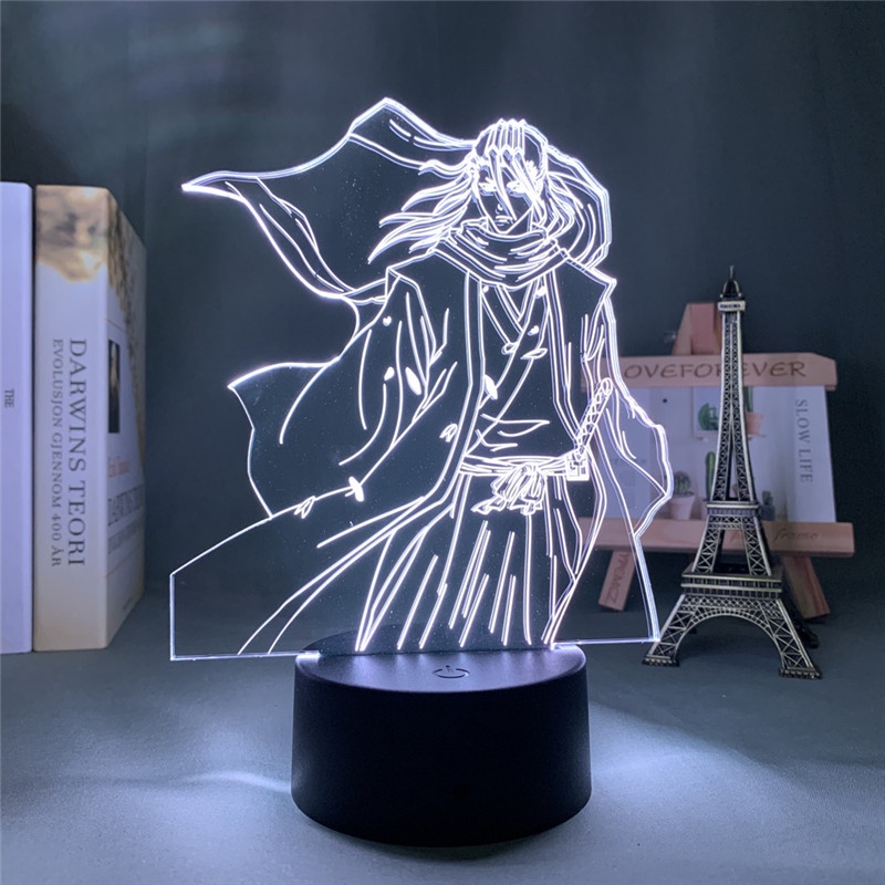 Anime bleach Đèn Ngủ led Đổi Màu Điều Khiển Từ Xa Cảm Ứng Quà Tặng Sinh Nhật Cho Bé Tẩy Trắng + t * f