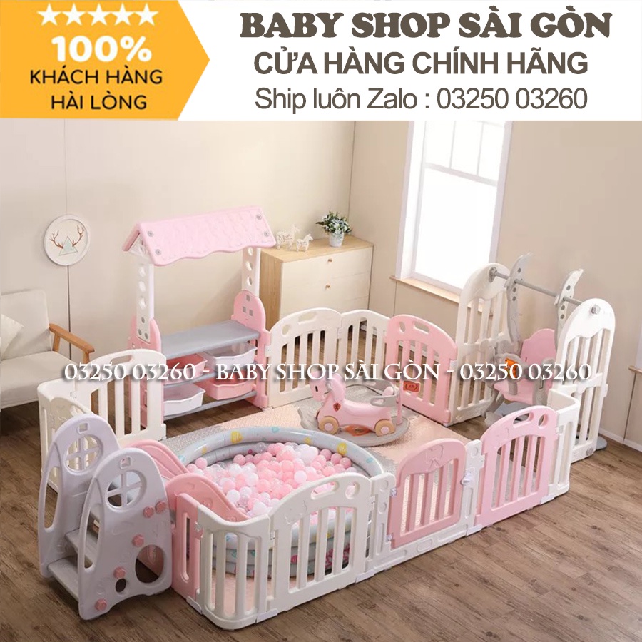 🌞 Quây bóng - combo đồ chơi vận động cho bé quây bóng,cầu trượt,xích đu Hàn Quốc Newber Luxury 3 (1m9x2m5)