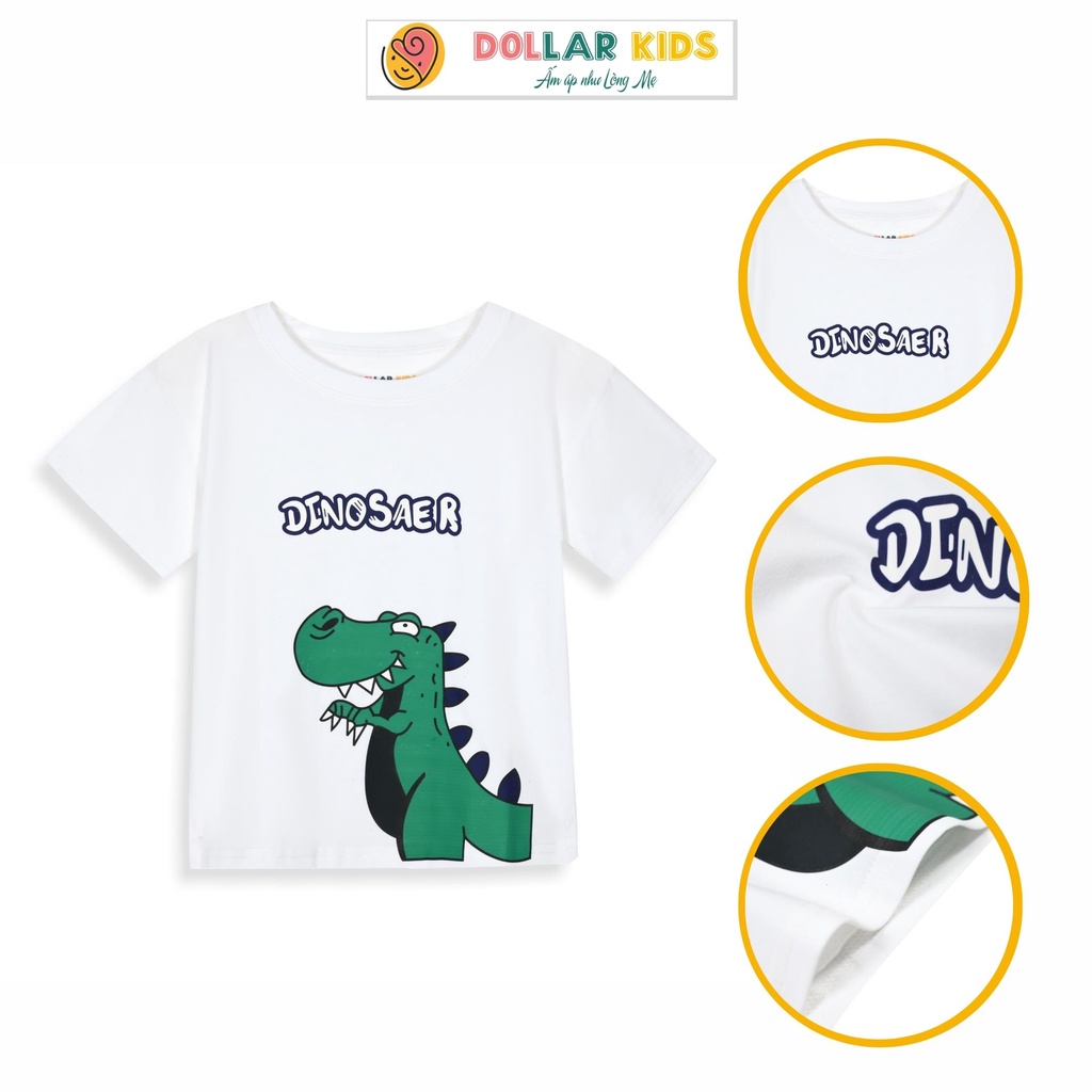 [Mã APKLgiảm 10% đơn 99K] Áo Phông Cộc Tay Dollar Kids Cho Bé Trai (3 - 10Tuổi) 100%Cotton Vải Co Giãn Thoáng Mát