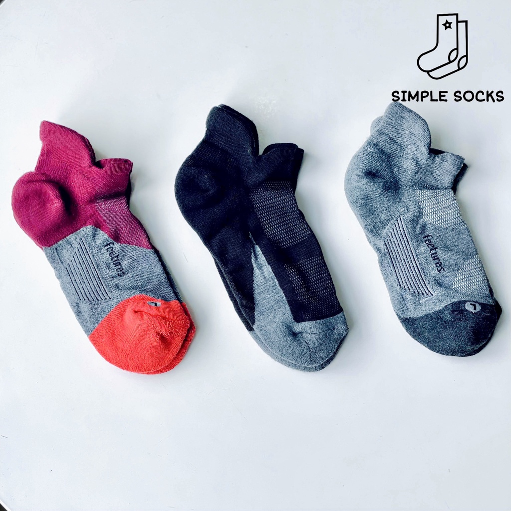 Tất Thể Thao Feeture  FREE SHIPVớ Cổ Ngắn Chuyên Cho Chạy Bộ Nam Nữ Hàng VNXK Khử mùi hôi- Simple Socks