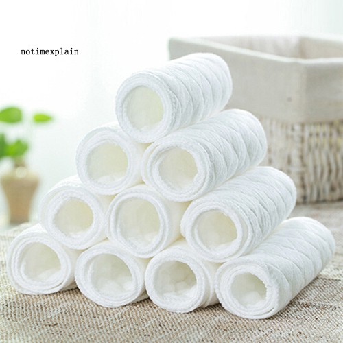 Set 10 Tã Lót Cotton 3 Lớp Dành Cho Bé Sơ Sinh Có Thể Tái Sử Dụng