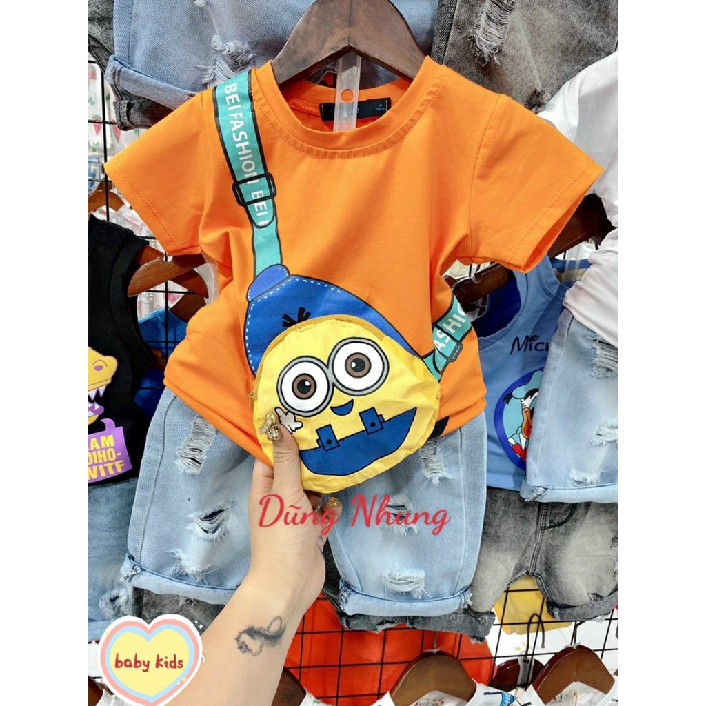 Bộ minion túi chéo bé trai