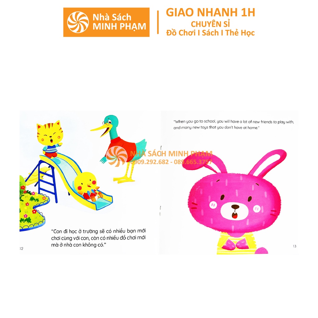 Sách - Ehon Thỏ Bông Bộ Sách Nuôi Dưỡng Tâm Hồn Cho Bé Song Ngữ Anh Việt - bộ 5 cuốn