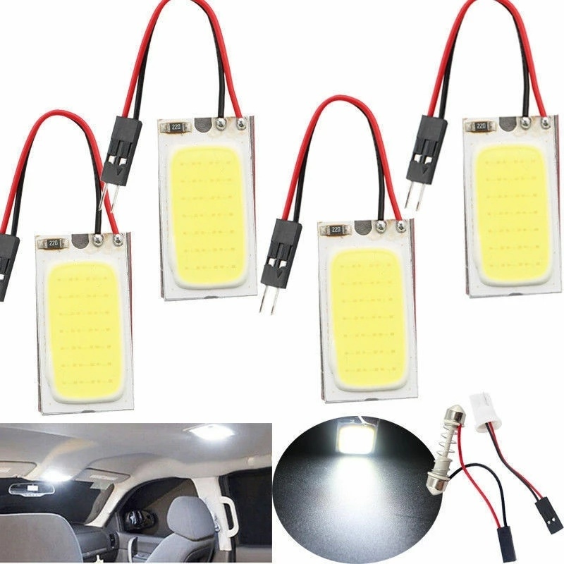 Bộ 5 Đèn LED 48 SMD T10 4W COB 12V Ánh Sáng Trắng Chất Lượng Cao