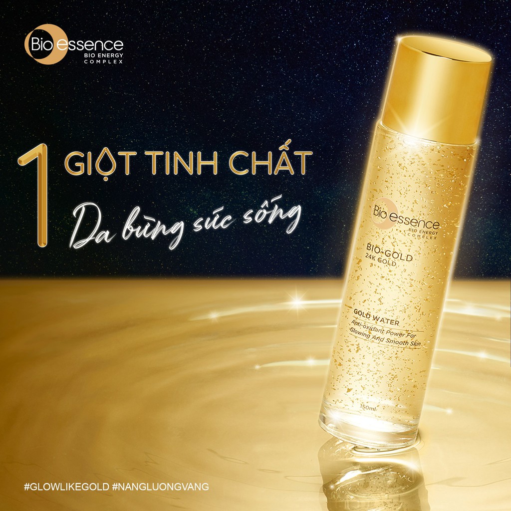 Combo 2 Nước dưỡng ngăn ngừa lão hóa vàng 24k Bio-Gold Bio-Essence 150ml/chai | BigBuy360 - bigbuy360.vn