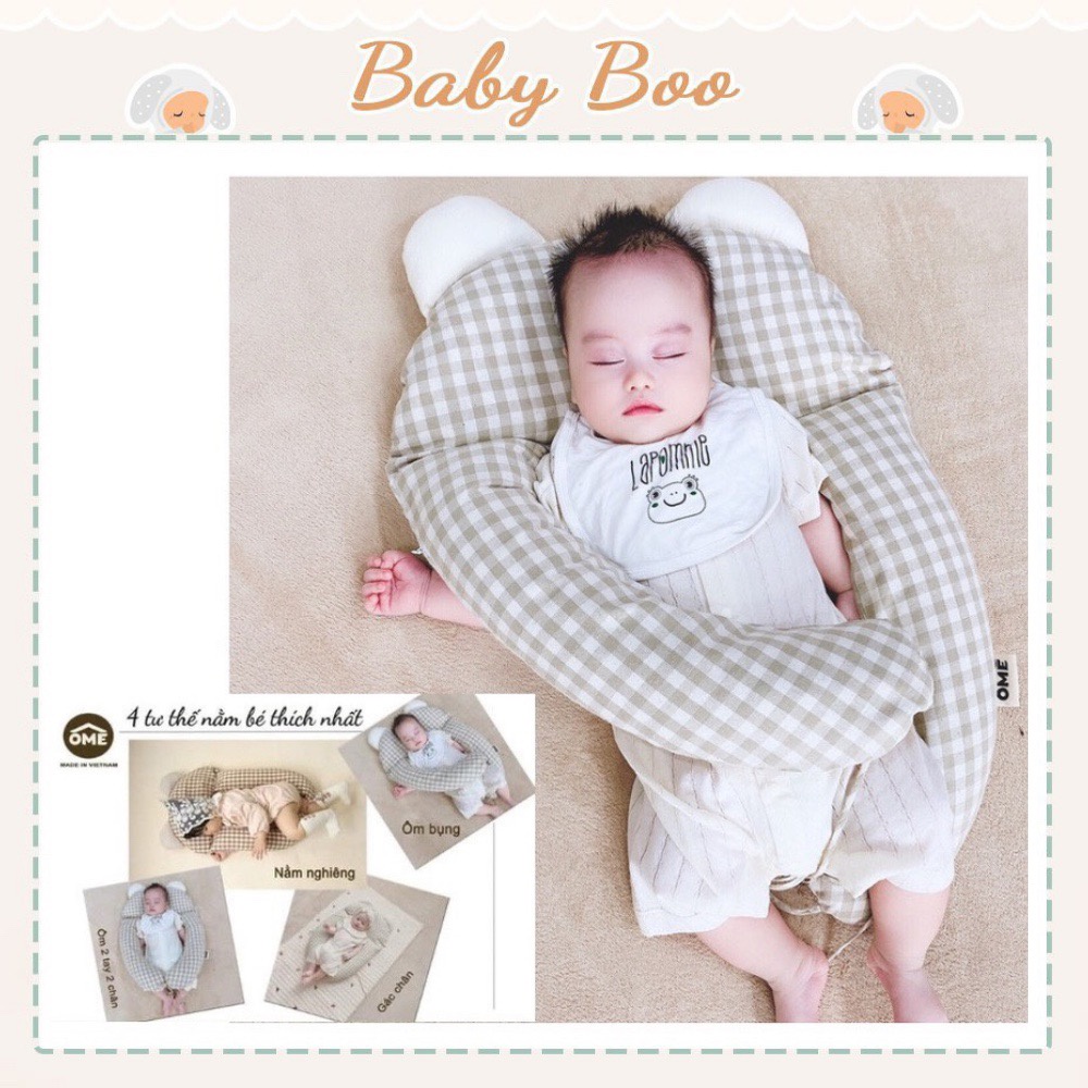 Gối chặn, Gối ôm vỏ đỗ đa năng OME giúp bé ngủ ngon [ babyboo ]
