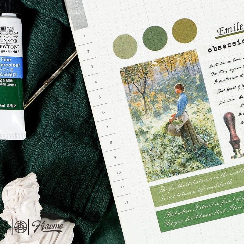 STICKER bộ tranh cổ điển trang trí sổ tay, vật dụng Vintage