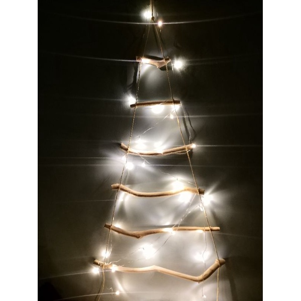 Cây thông treo tường mini có đèn LED trang trí NOEL độc đáo