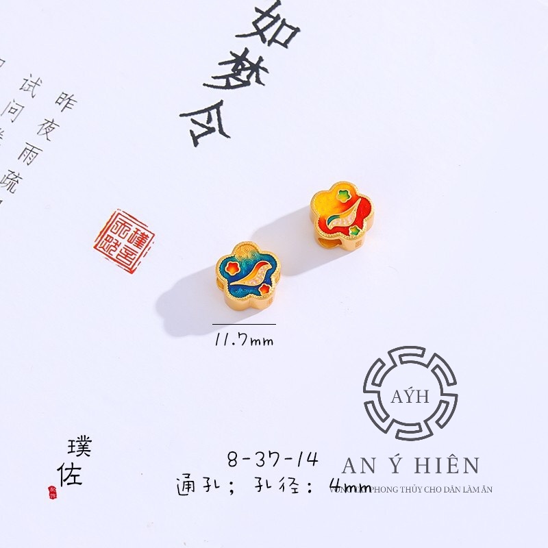 Charm Chốt hoa mai xanh #C126 ( An Ý Hiên)