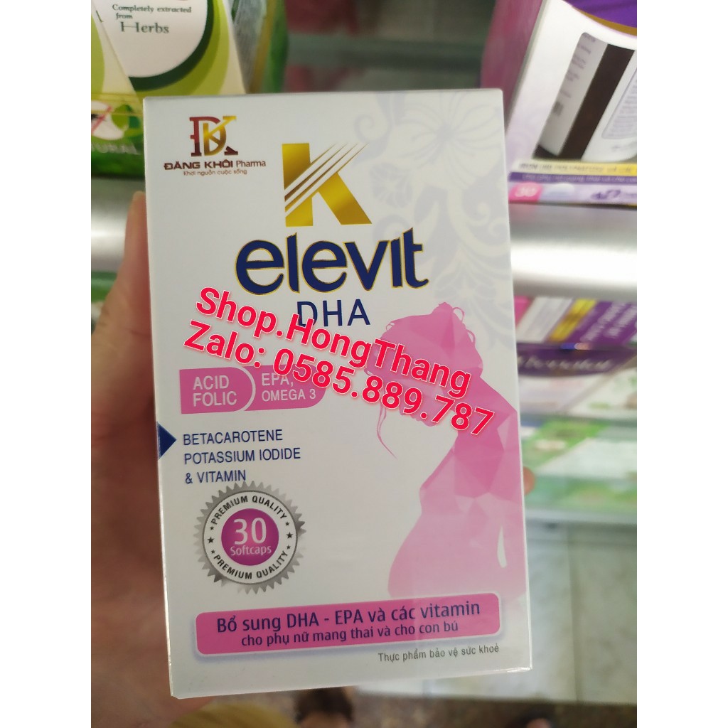 Viên bổ bà bầu K ELEVIT DHA - Bổ sung sắt, acid folic, vitamin cho mọi phụ nữ mang thai và cho con bú 30viên